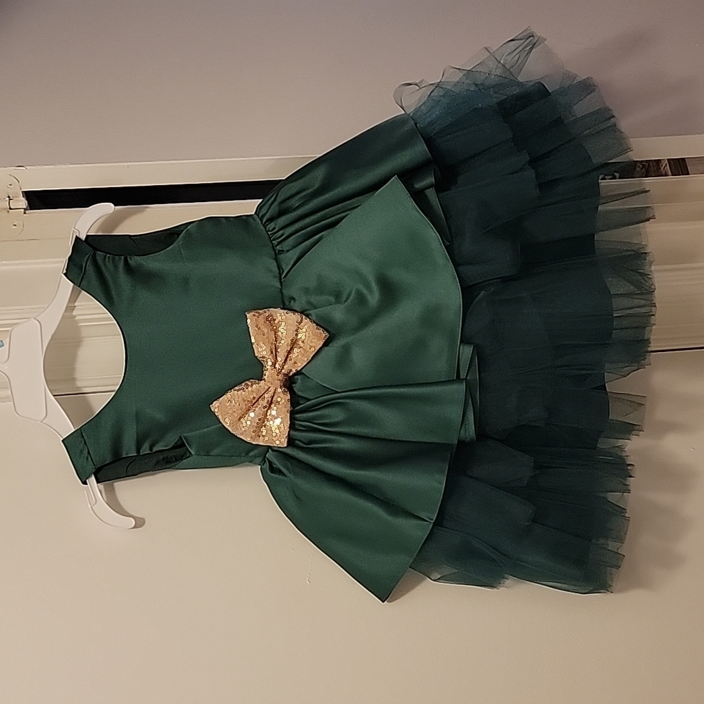 Green fancy toddler dress